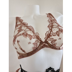 ID. Sarrieri - Soutien à Gorge En Tulle Brodé - Rose Sauvage