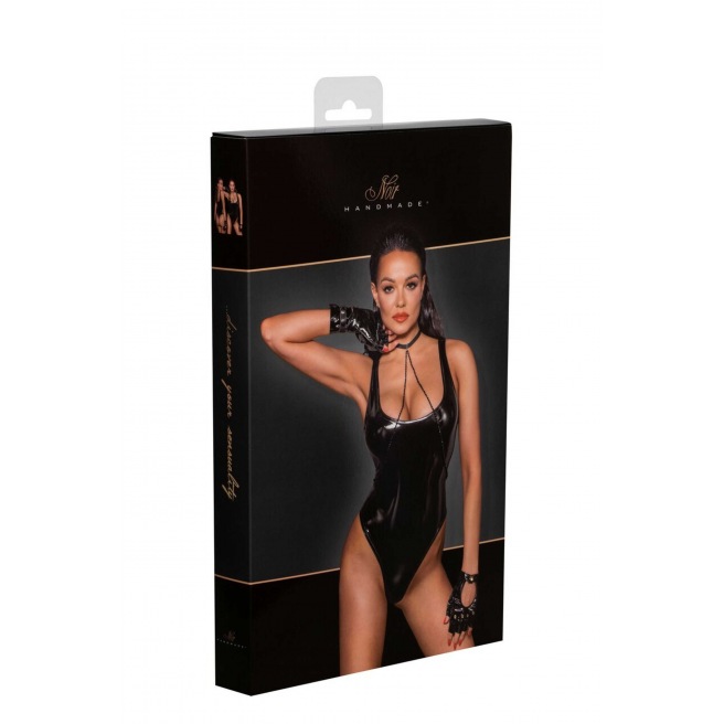 Noir Handmade - Body PVC avec ourlet inférieur échancré