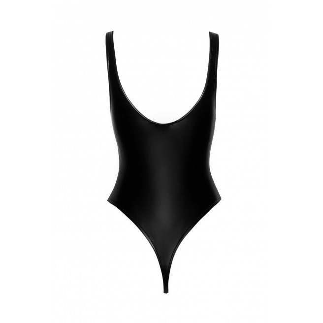 Noir Handmade - Body Powerwetlook avec ourlet inférieur échancré