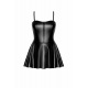 Dreamer Mini robe corset wetlook avec fermeture éclair sur le devant