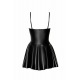 Dreamer Mini robe corset wetlook avec fermeture éclair sur le devant