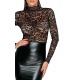 Noir Handmade -  Robe midi avec un haut en dentelle douce