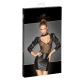 Noir Handmade - Robe en Powerwetlook et tulle avec manches bouffantes