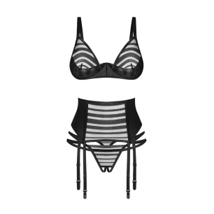 Lune Bellis ensemble ouvert 3 pièces - Noir