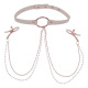 Sportsheets - S&M Peaches ‘n CreaMe Collar with Nipple Clamps Cream