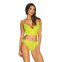 Obsessive - Neonia Two-Piece Bra Set with Zipper Neon Yellow S/M