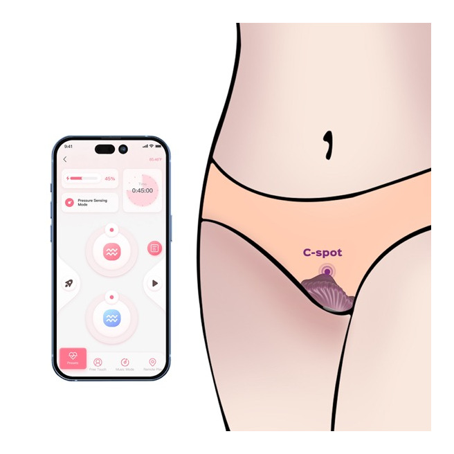 HoneyPlayBox - PEARL App-Controlled Magnetic Panty Vibrator Purple