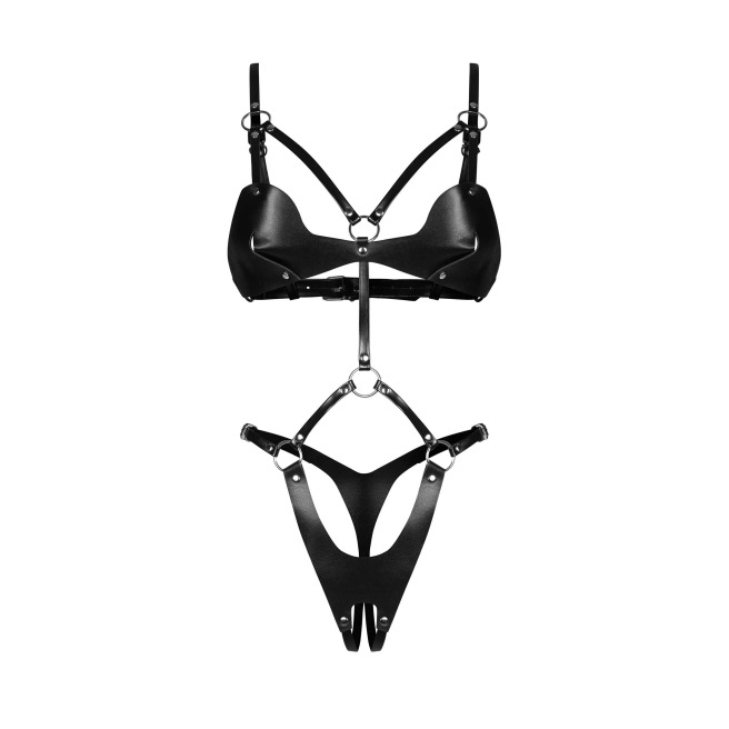 Dame controle body ouvert - Noir