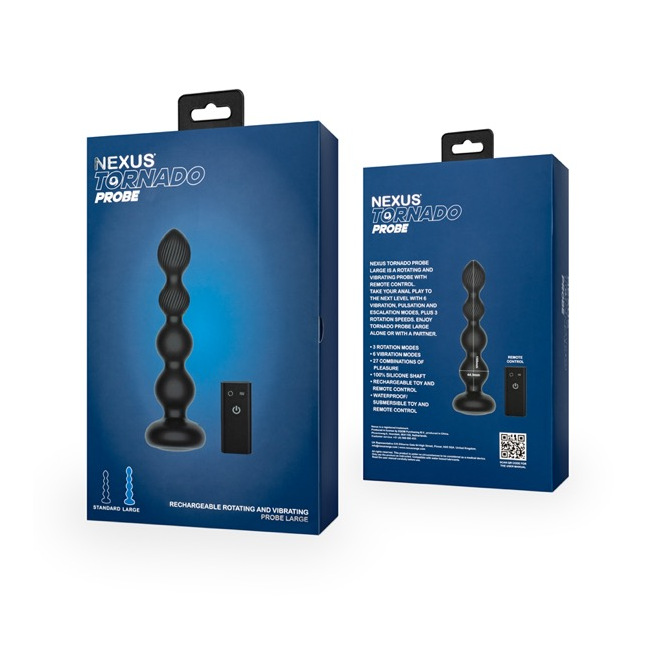 Nexus - TORNADO Rotating Beaded Probe Large - Black