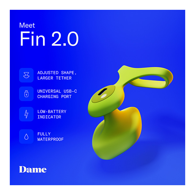 Dame - Fin 2.0 Finger Vibrator Citrus