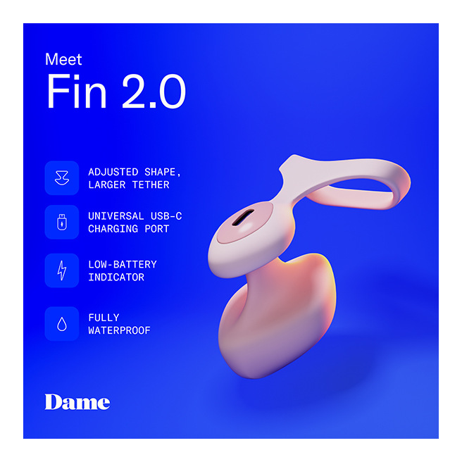 Dame - Fin 2.0 Finger Vibrator Quartz Dame - Fin 2.0 Finger Vibrator Quartz