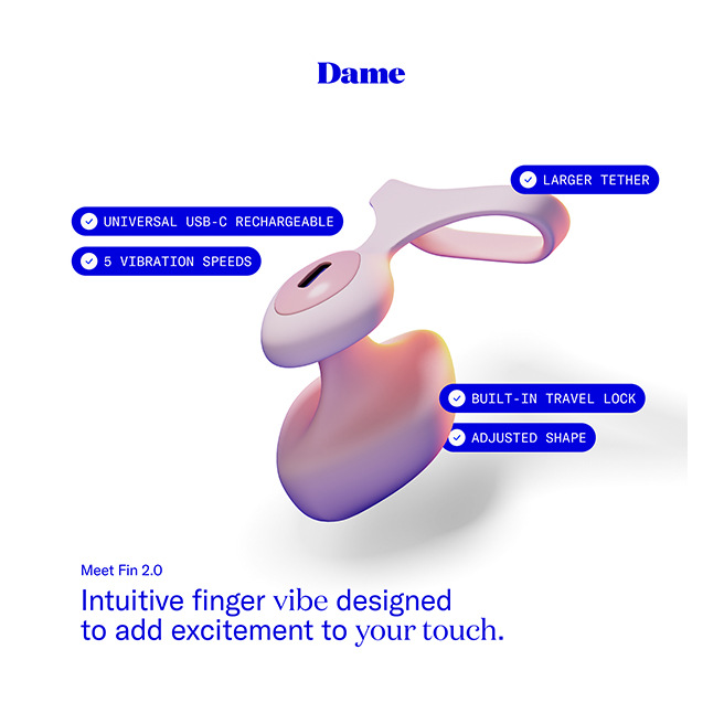Dame - Fin 2.0 Finger Vibrator Quartz Dame - Fin 2.0 Finger Vibrator Quartz