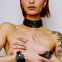Collier en cuir tressé Noir