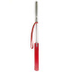 Cravache Métal Courte mèche Longue Rouge