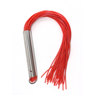 Martinet rouge manche métal lanières en PVC Martinet rouge manche métal lanières en PVC