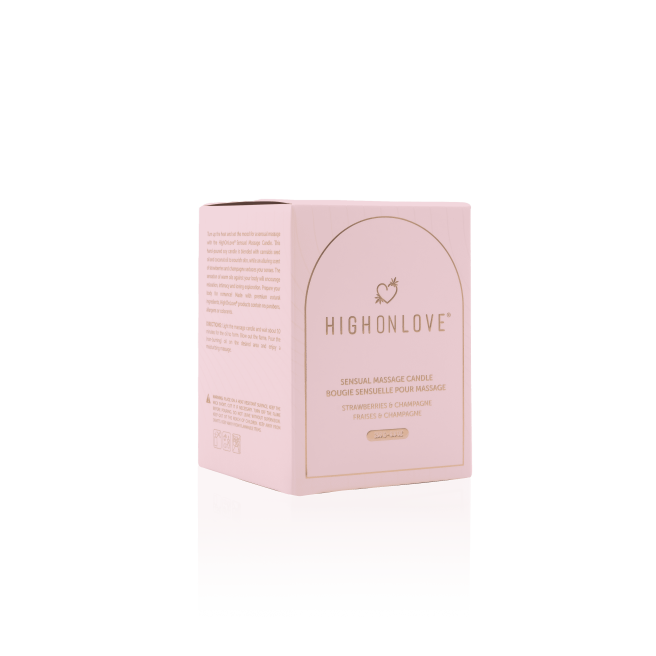 Bougie de massage Rose 220 ml - Fraises et champagne