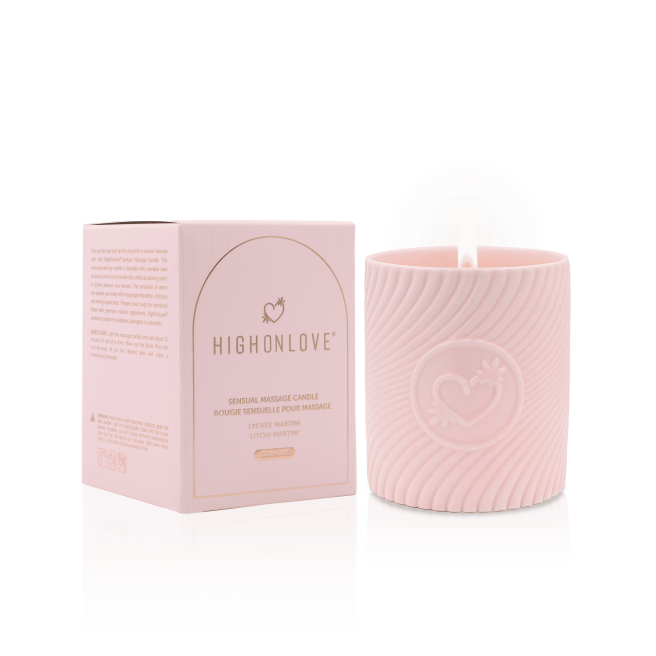 Bougie de massage Rose 220 ml - Martini au litchi