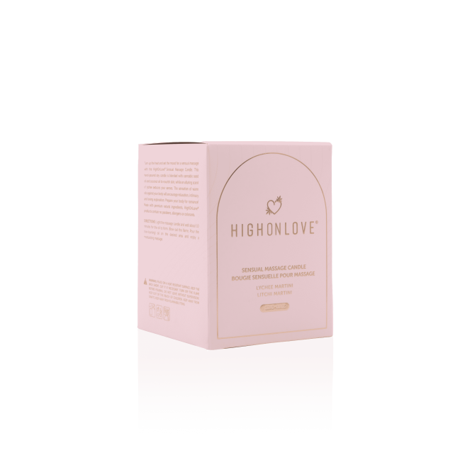 Bougie de massage Rose 220 ml - Martini au litchi