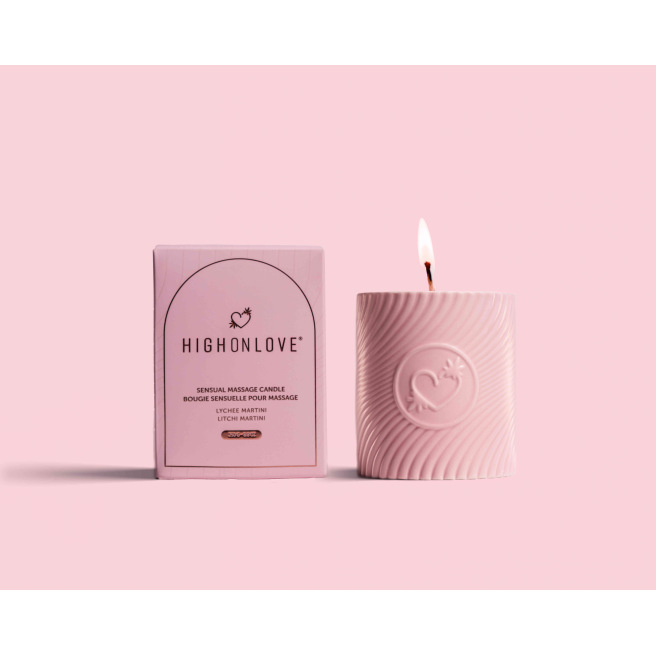 Bougie de massage Rose 220 ml - Martini au litchi