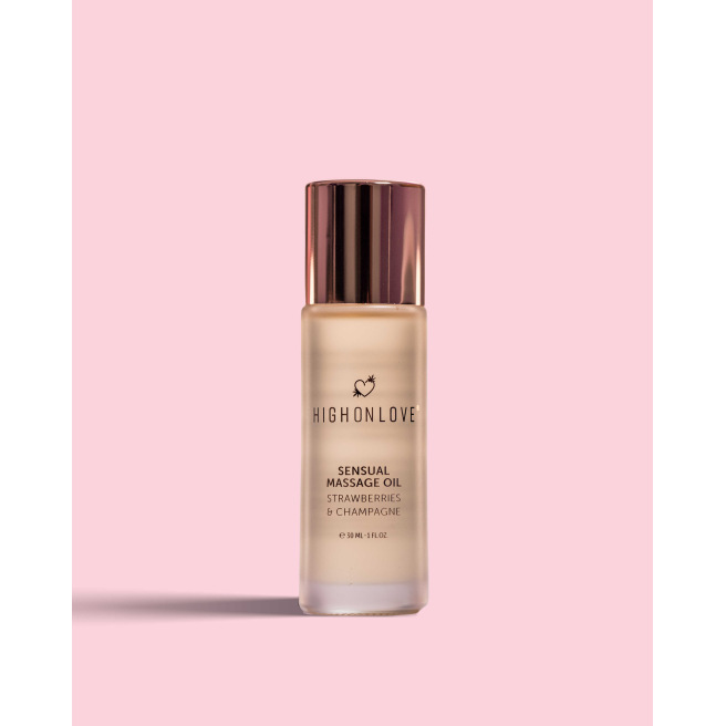 Mini Huile de massage luxueuse Fraises et champagne - 30 ml