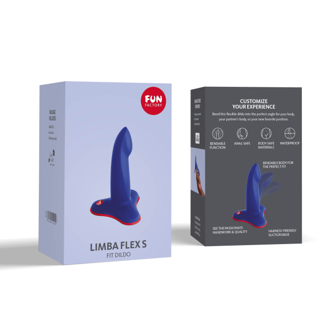 Limba Flex S - Dildo pliable - Bleu électrique Limba Flex S - Dildo pliable - Bleu électrique
