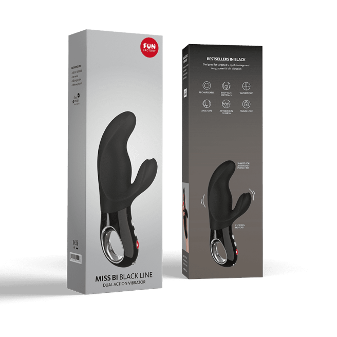 Miss Bi - Vibromasseur rabbit puissant - Noir Miss Bi - Vibromasseur rabbit puissant - Noir