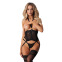 Alliane corset et string - Noirs