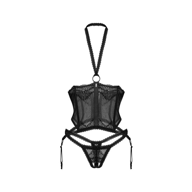 Alliane corset et string - Noirs Alliane corset et string - Noirs