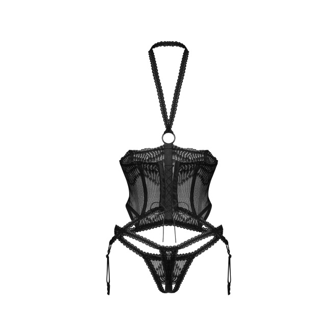 Alliane corset et string - Noirs Alliane corset et string - Noirs