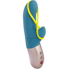 Amorino - Vibromasseur Rabbit silencieux - Pétrole et jaune fluo