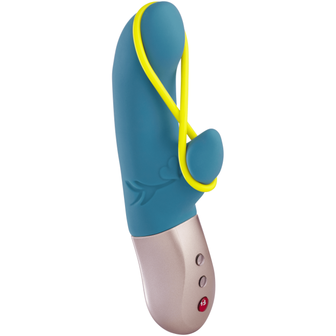 Amorino - Vibromasseur Rabbit silencieux - Pétrole et jaune fluo