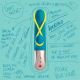 Amorino - Vibromasseur Rabbit silencieux - Pétrole et jaune fluo