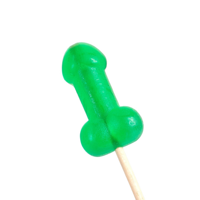 Sucette candy pénis à la menthe avec effet froid