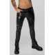 H067 Pantalon long en wetlook serpent avec poches arrière
