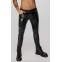 H067 Pantalon long en wetlook serpent avec poches arrière