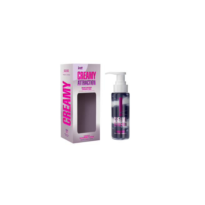 Creamy attraction - Crème et gel de massage embrassable à la mûre