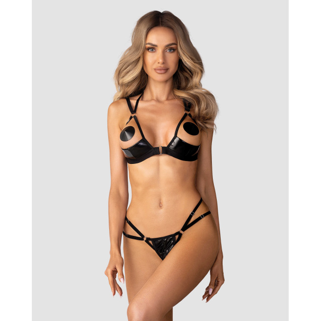 Keira Lise ensemble lingerie ouvert noir Keira Lise ensemble lingerie ouvert noir