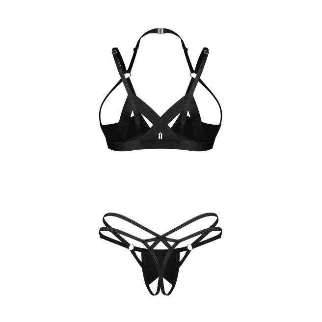 Keira Lise ensemble lingerie ouvert noir Keira Lise ensemble lingerie ouvert noir