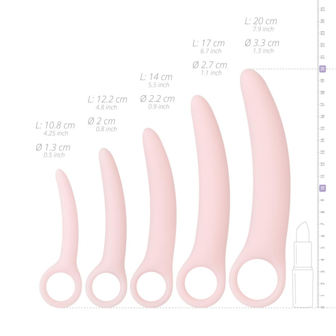Teazers kit de dilatateur vaginale 5pces - Rose Teazers kit de dilatateur vaginale 5pces - Rose