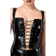 F379 Dominae Corset Top en PVC lacé sur l'avant