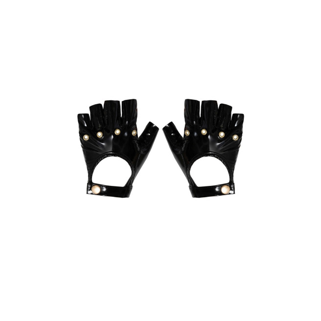 F263 Gants sans doigts en PVC