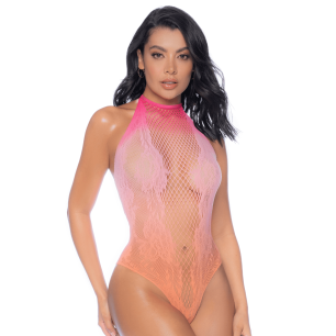 Body en résille dégradé couché de soleil