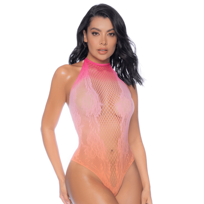 Body en résille dégradé couché de soleil