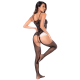 Bodystocking noir en résille style soubrette - Mapalé