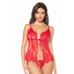 Babydoll Mapalé espiègle avec string à nouer