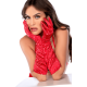 Gants satinés rouges avec strass - Mapalé