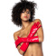 Gants en vinyle rouge