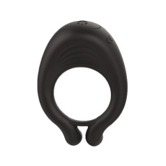 OCTAVE, Cockring Noir dans un silicone médical doux avec 1 mode de vibration