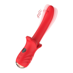 Vibromasseur Rouge Ultra-Souple KISS