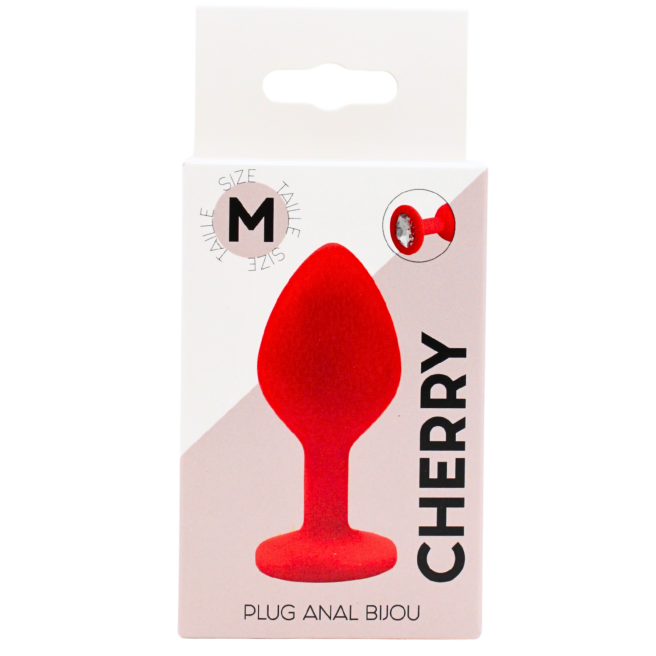Plug rouge bijou cristal Medium CHERRY